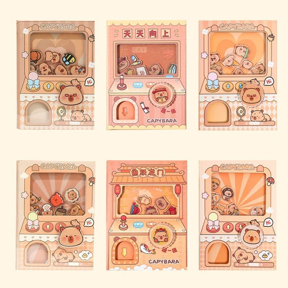 

Portable Color Inner Page Capybara Notebook Shaking Cute Small Notepad Gashapon Mahines Diary Square Writing Pad Kids Gift