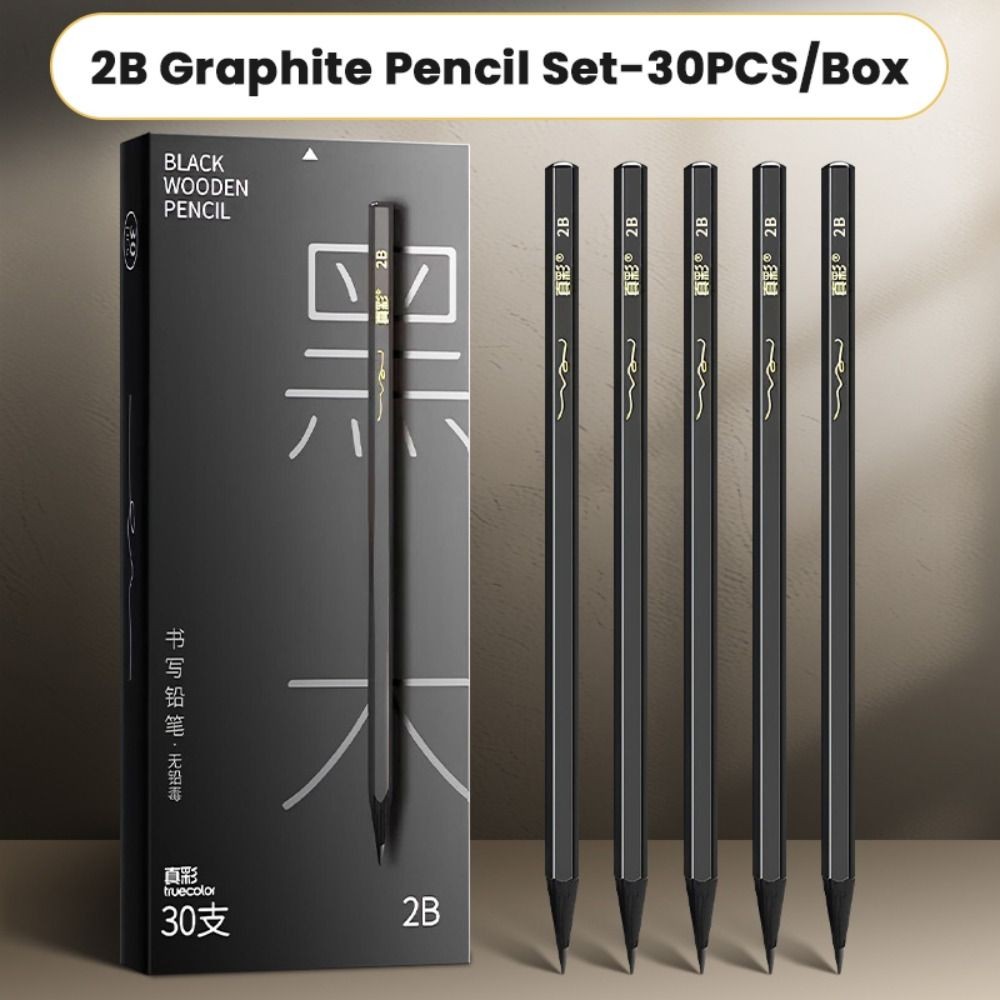 

10/30PCS Professional Black Wood Graphite Pencil HB 2B Black Lead HB/2B Pencil Sket Pencil Gift