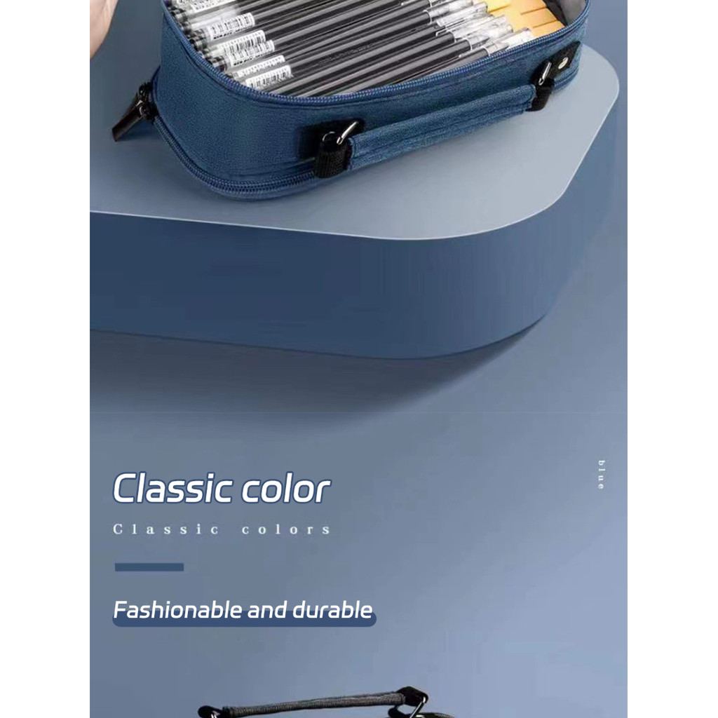 

Pen Storage Bag Pencil Case 5 Layer Large Capacity Cosmetic High Quality Study Supplies Simple Student Stationary Boxes