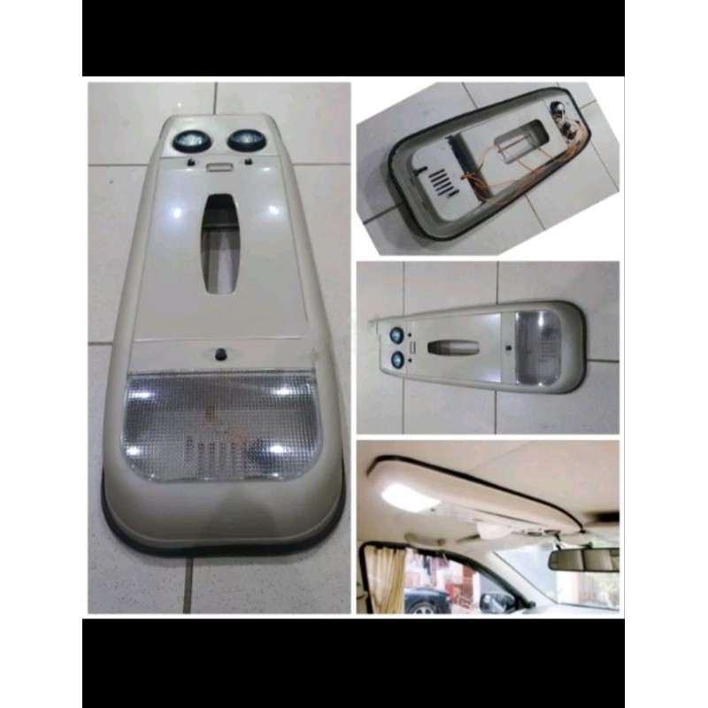 Kokpit Roof Console Tempat Tissue ESPASS ZEBRA Warna Cream Polos Wood Carbon