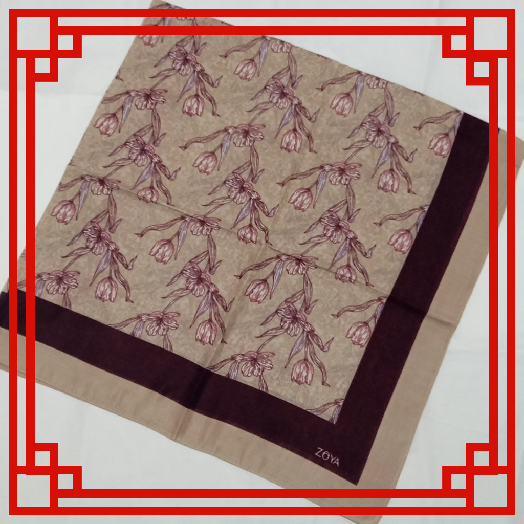 Premium Alora Zoya Scarf Kerudung Segiempat Tetra Scarf Alora Zoya Segiempat