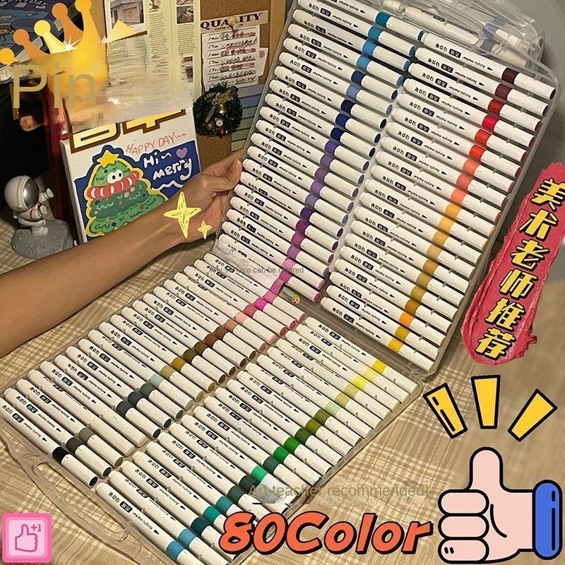 

12/48/80Pcs Acrylic Colors Markers Art Painting Pen DIY Drawing for Card Rock Wood Stone Glass Children School Supplies