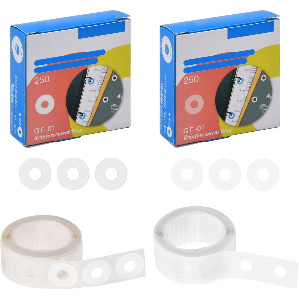 

250pcs Label Reinforcement Holes Label Reinforcement Holes Self-Adhesive Hole Reinforcement Stickers for Repairing Flip Book