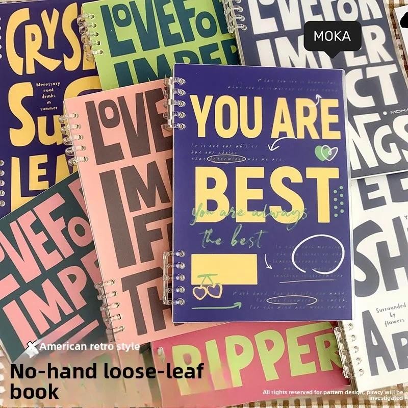 

MOKA B5 2025 Diary B5 Vintage Loose Leaf Binder Notebook Inner Core Cover Note Book Journal Planner Office Stationery Supplies