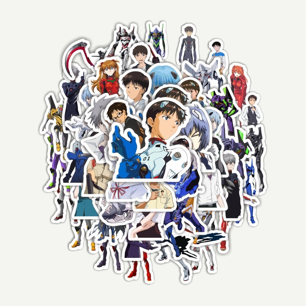 

Sticker Pack Stiker Kartun Anime Evangelion | Sticker TUMBLR | Stiker LAPTOP KOPER HELM