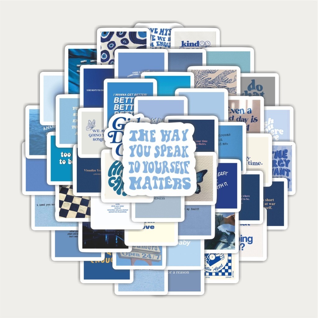 

Sticker Pack Stiker INS Blue Stiker | Sticker TUMBLR | Stiker LAPTOP KOPER HELM