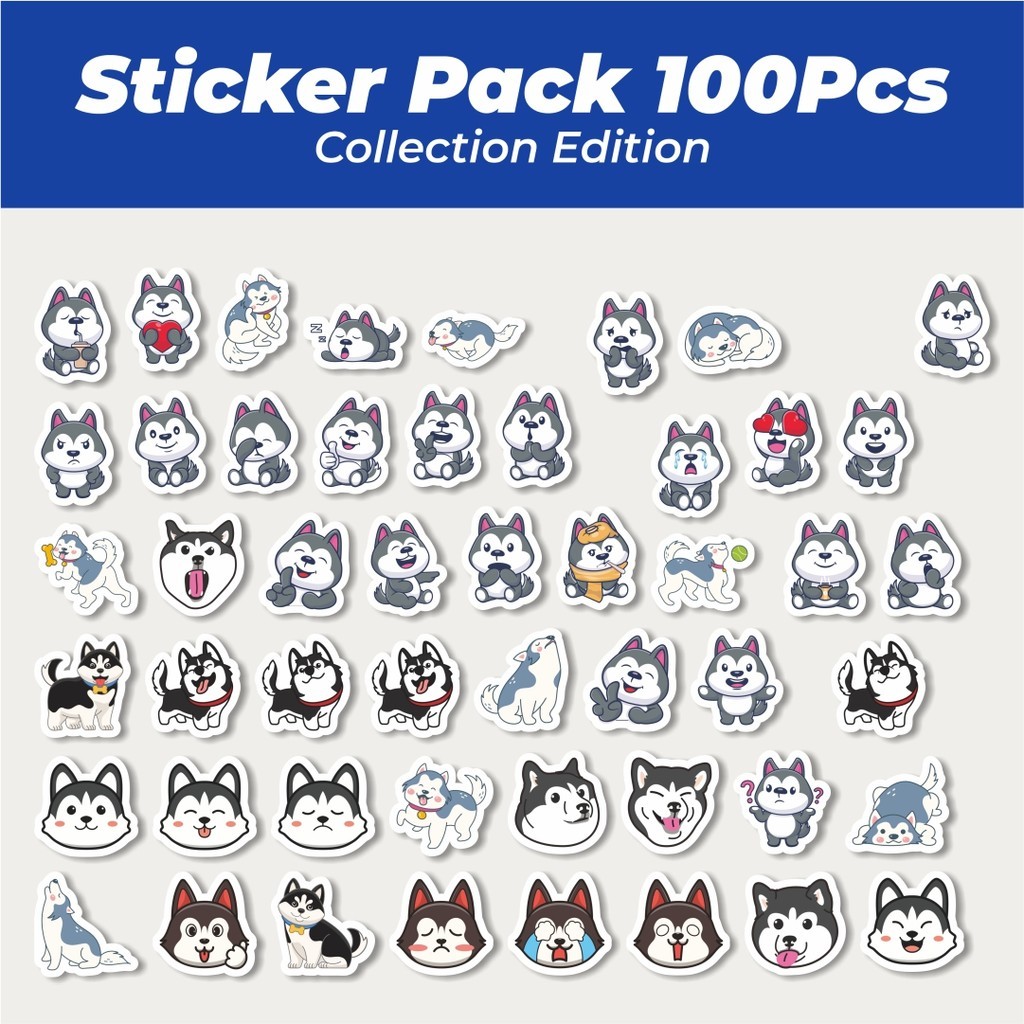 

Hot Stiker Kartun Siberian Husky Cute Lucu Anti Air Stikers Berperekat Waterproof Sticker Decal Buat Motor Helm Buku Journal Koper Casing HP Laptop Botol Minum