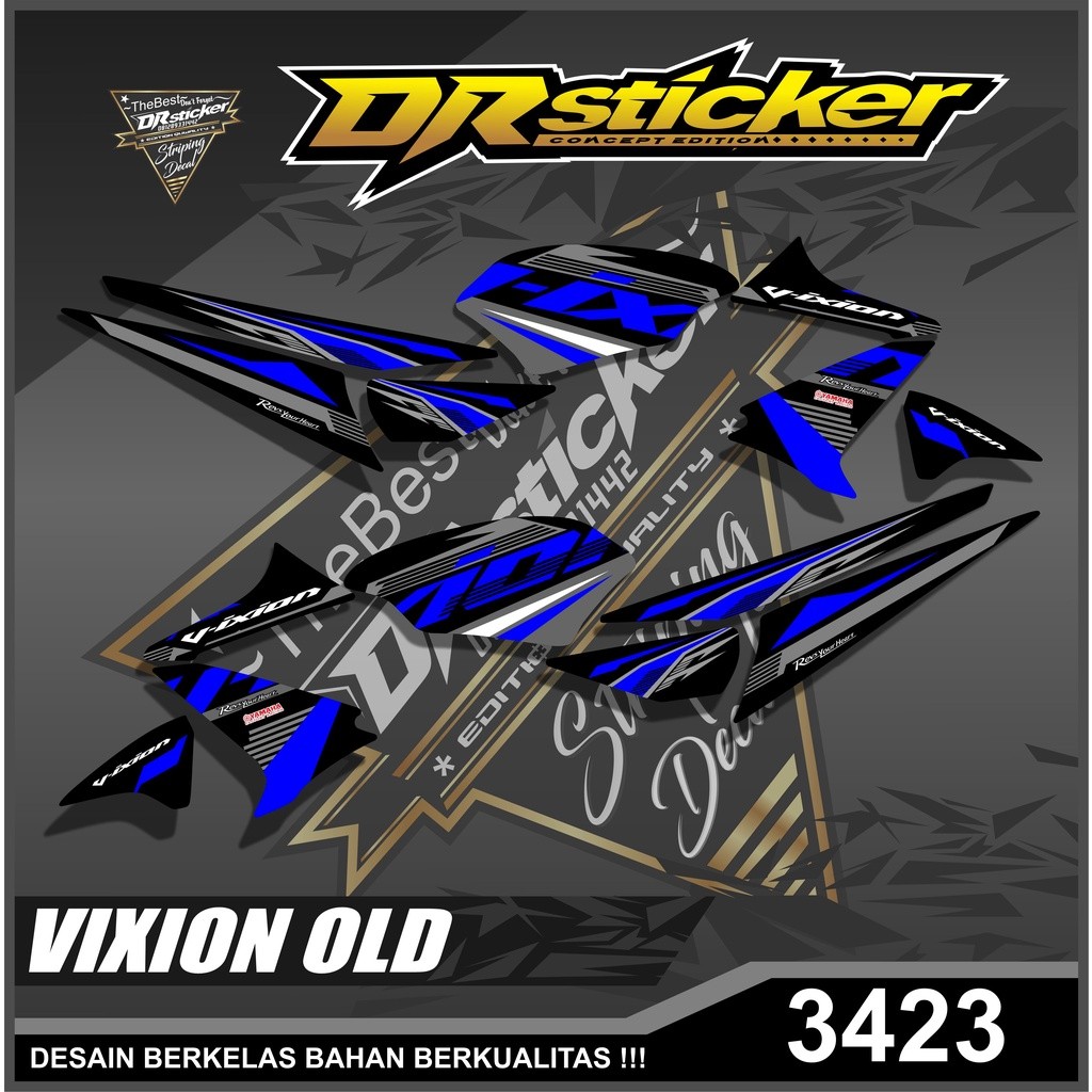 Sticker Striping Lis Vixion Old Variasi Grafis Racing Semi Full - Sticker Striping Vixion Old
