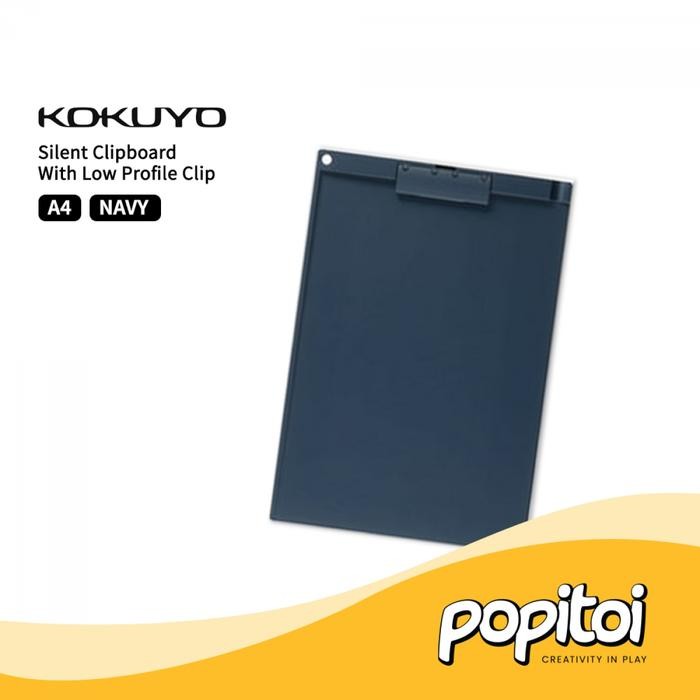 

Kokuyo Silent Clipboard A4 Portrait Clip Papan Tulis Jalan Dada Ujian - NAVY