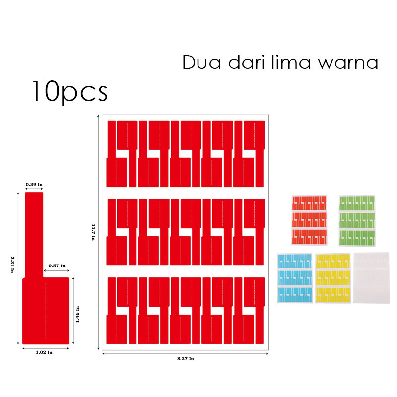 

【New Arrivals】300pcs / 10 Lembar Label Penanda Kabel Jaringan Anti Air Cable Label Sticker Kabel Listrik Label Untuk Kabel