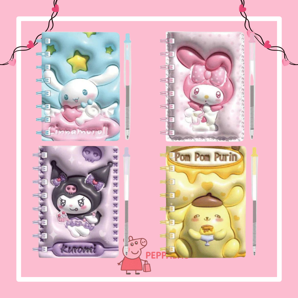 

Notebook ring motif A7 mini / notebook plus pena / mini notebook 2 in 1 / notebook set - ES0300