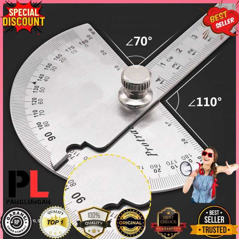 

Protractor Penggaris Busur Derajat Measuring 14.5cm 180 Degree - PR180