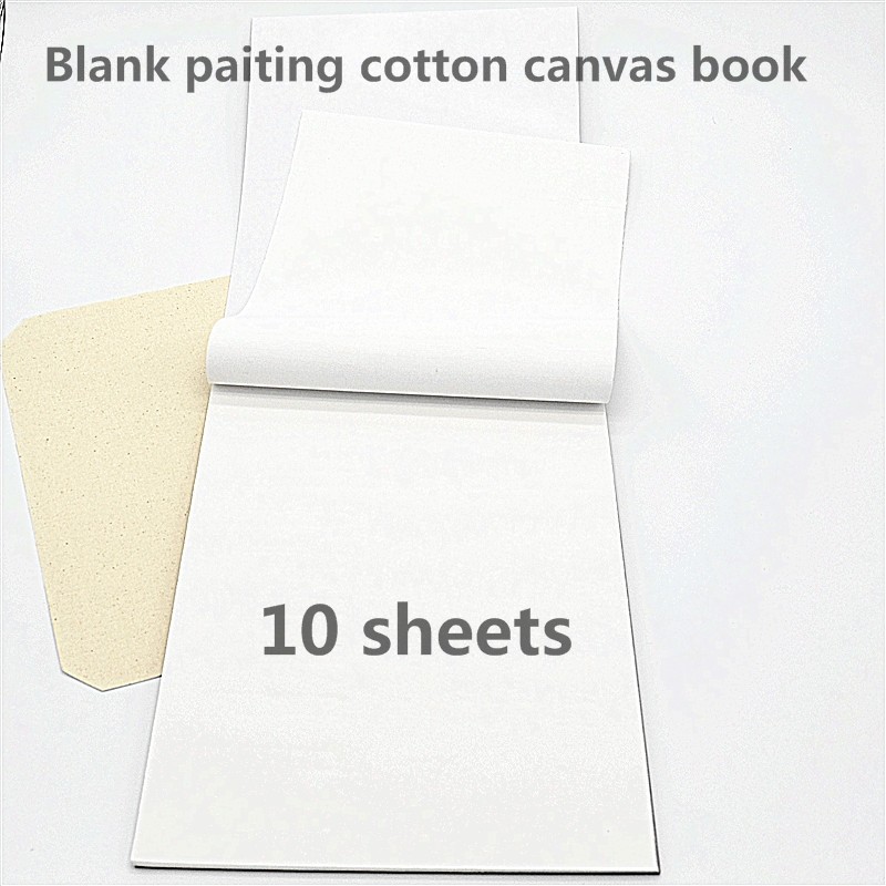 

10 sheets Canvas Pads Paper,Blank Canvas Book 280g Cotton Fine Texture Oil Painting Canvas Pad