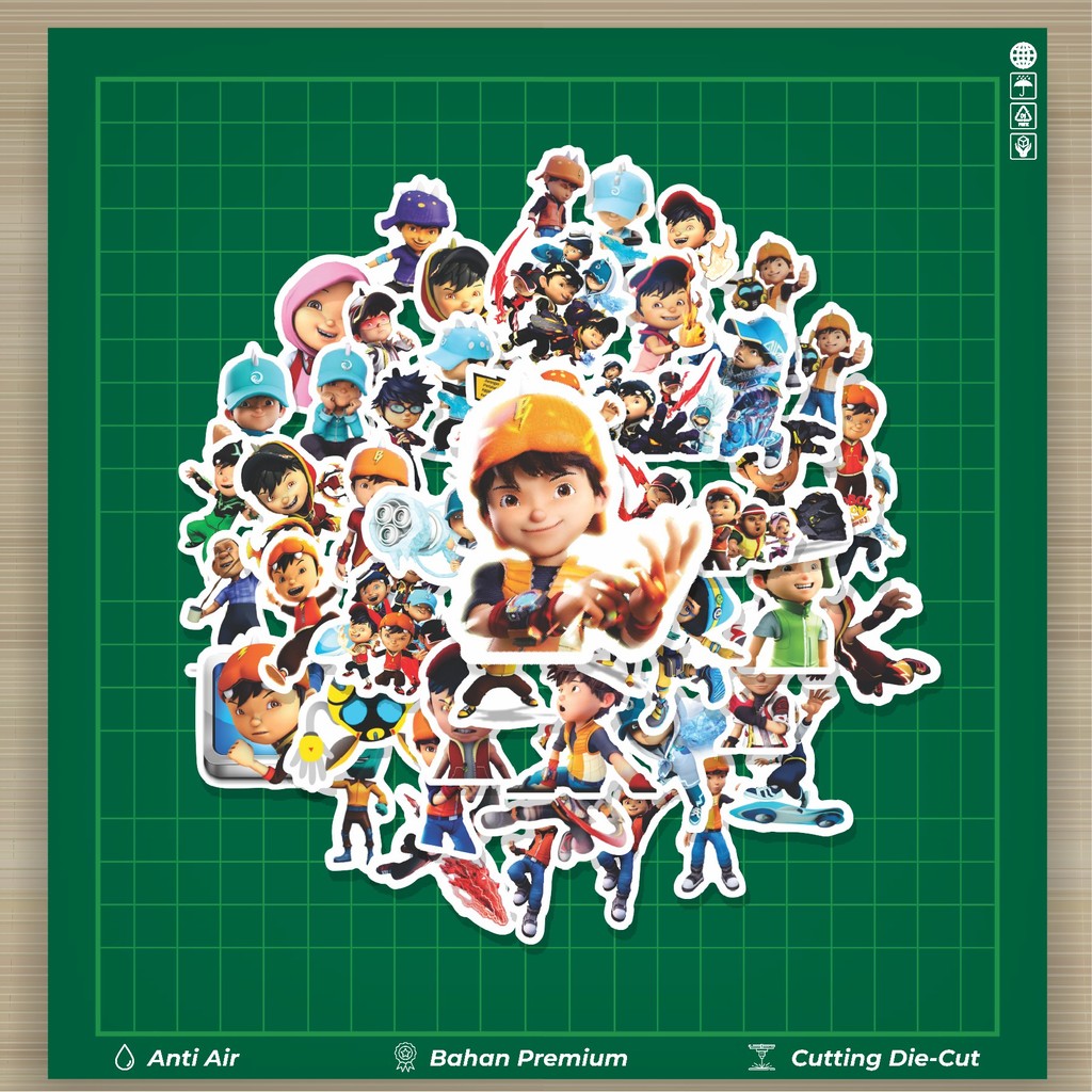 

HOT 50 PCS STIKER Sticker Kartun Boboiboy Sticker Stiker Fashion Cars Decal Dingin Kartu Album Custom Vinyl Anti Air- Sticker Aesthetic Buku Journal Koper Casing HP Tablet Laptop Helm Motor Botol Minum