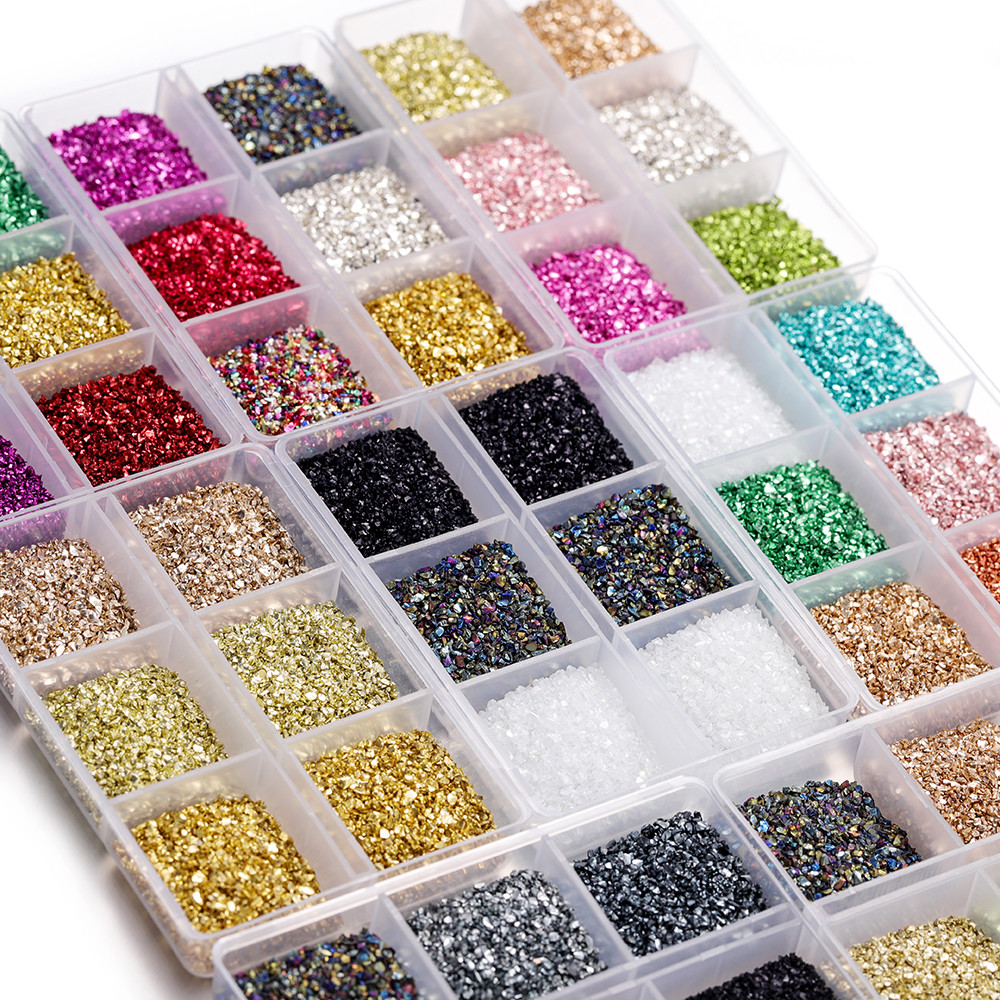 

30g Broken Glass Stones Epoxy Resin Mold Fillings Crystal Irregular Crushed Stone For Jewelry Making Kits DIY Crafts Nail Filler