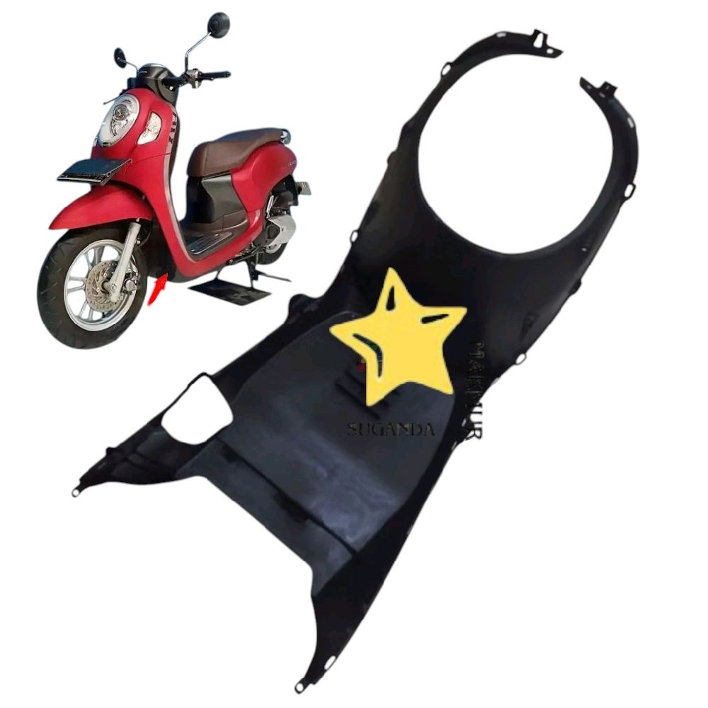 Dek Penahan lumpur Bordes bawah body kasar Scoopy FI ESP Prestige 2020 2021 2023