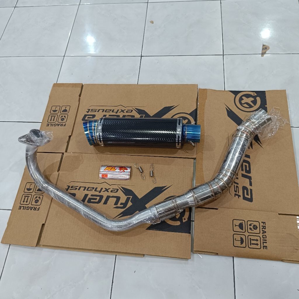 Silincer Knalpot RED LEO fullset inlet 50mm