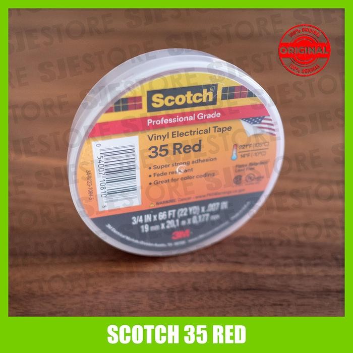 

Isolasi Listrik 3M Scotch 35 Vinyl Electrical Tape Merah