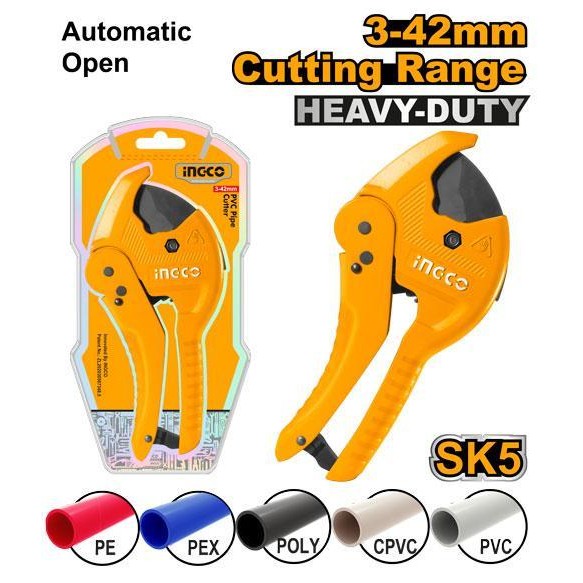 

Gunting Pipa Pvc Heavy Dutty INGCO HPC0442 PVC Pipe Cutter