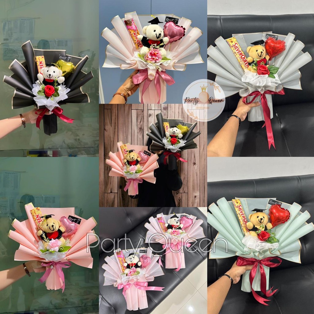 Buket Boneka Wisuda / Buket Boneka Coklat Silverqueen