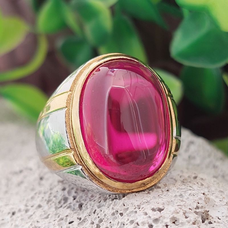CINCIN PERMATA BATU MERAH SIAM BANGKOK 9 SKALA MOHS ORIGINAL