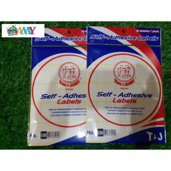 

TOM & JERRY STICKER LABEL 108 AMY STASIONARY
