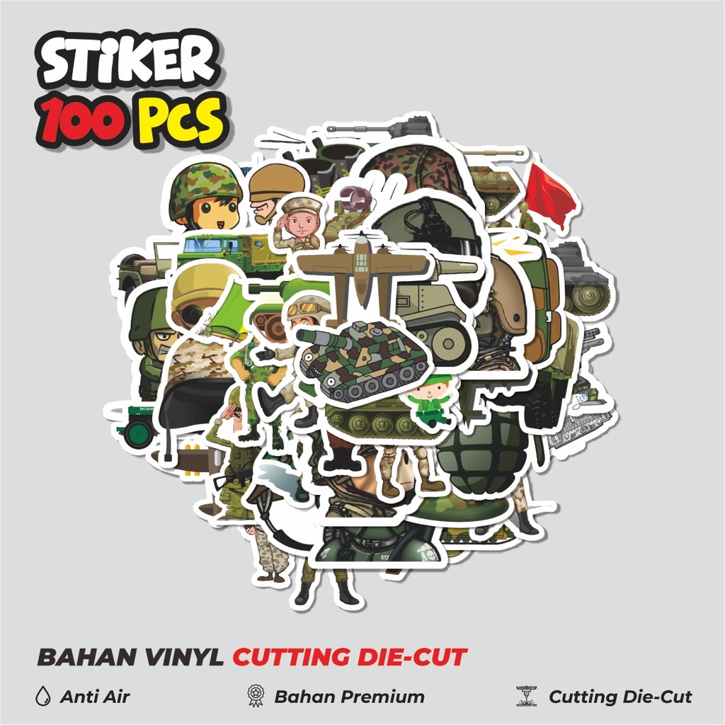 

Terbaru! 50 pcs Stiker Military Enthusiast Series A [Seri Penggemar Militer]Dekorasi Lucu Kreatif untuk Notebook, Skateboard, HP