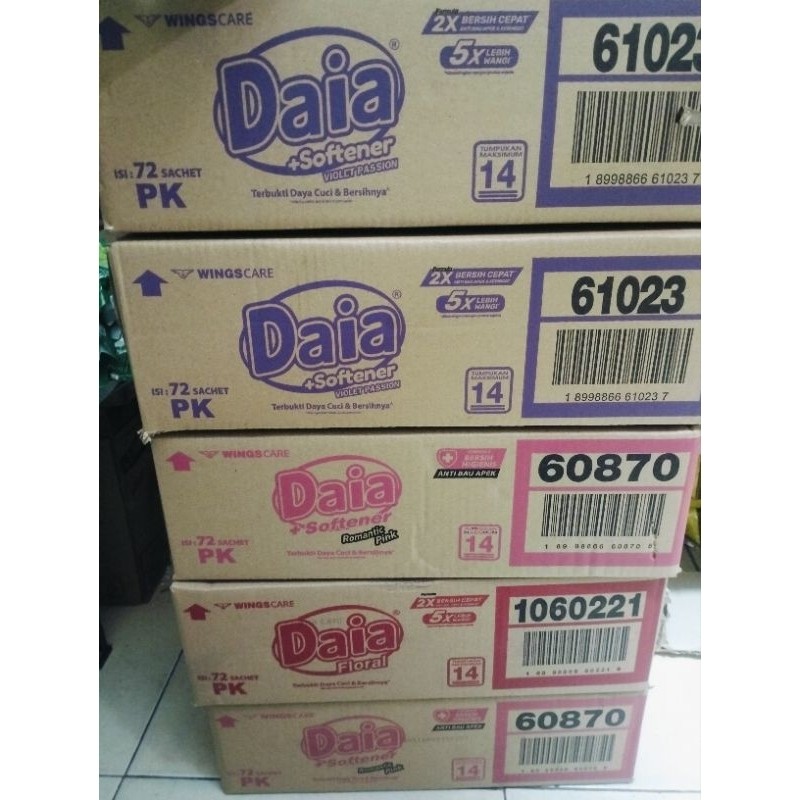 daia detergen renceng 1000 1dus 72 sachet