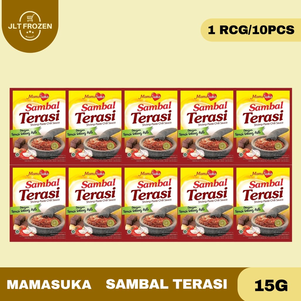 

Mamasuka Sambal Terasi 15g -1RCG/10PCS / Dengan Terasi Udang Asli / Shrimp Paste Chilli Sauce