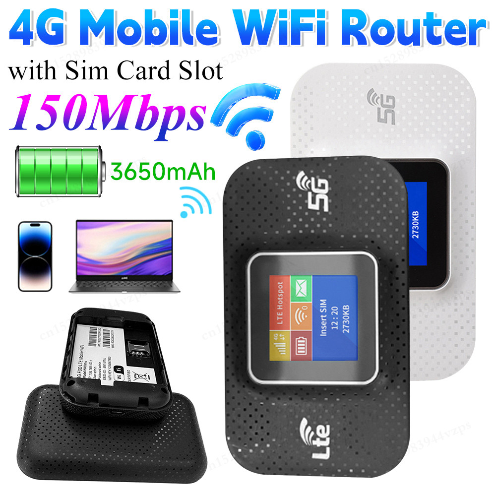4G Lte WIFI Router Mobile Portable Router 150Mbps 4G Sim Card Router 3650mAh Wireless Router Mini Tr