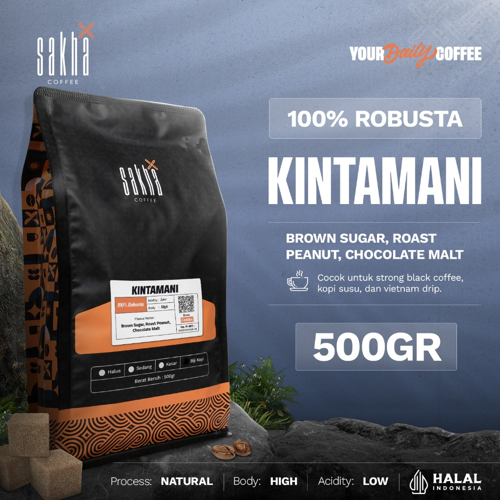 

COD Biji Kopi Bubuk Robusta Bali Kintamani Coffee Roast Bean Espresso Beans 500 Gram Roastery