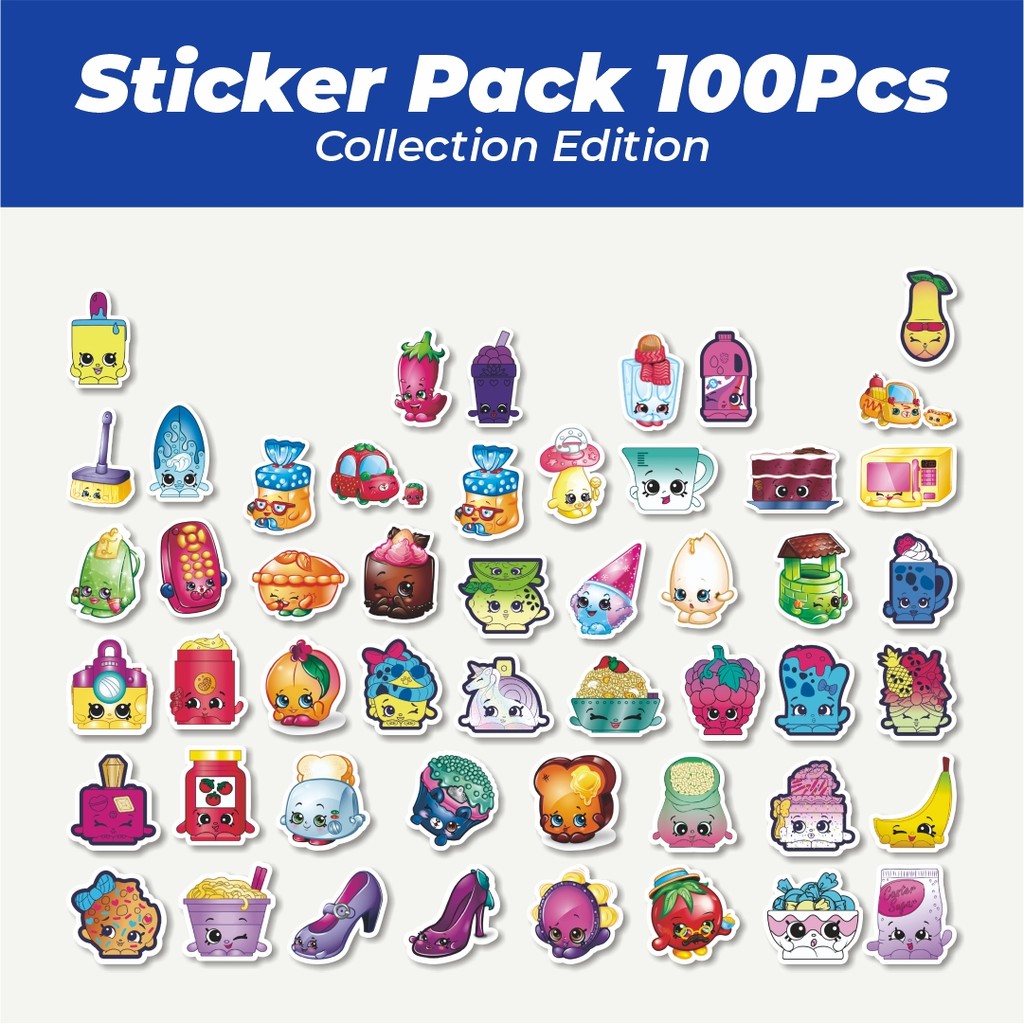 

Hot Stiker Shopkins Versi 3 Lucu Anti Air Stikers Berperekat Waterproof Sticker Decal Buat Motor Helm Buku Journal Koper Casing HP Laptop Botol Minum