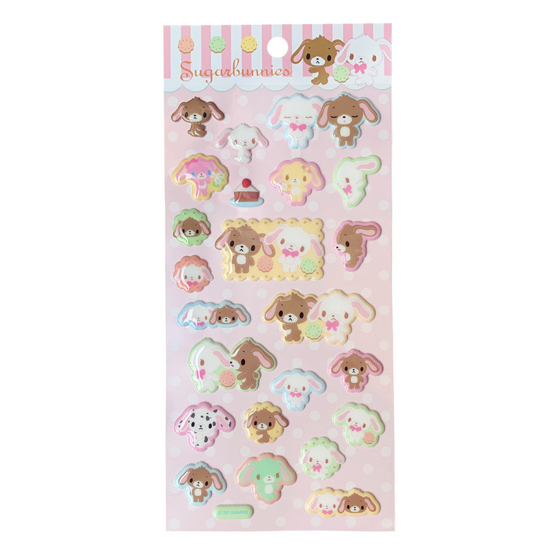 

Cute Sugarbunnies Stickers Three-D Cartoon Anime Bunny Stickers Kawaii Laptop Notebook Sticker Book Decor