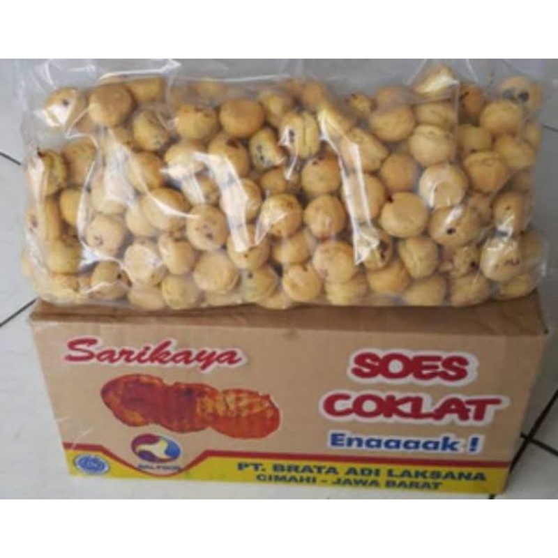 

SNACK SOES MINI COKLAT LUMER SARIKAYA 2 KG ENAK SEKALI / KUE SUS COKELAT / JAJANAN COKLAT ENAK