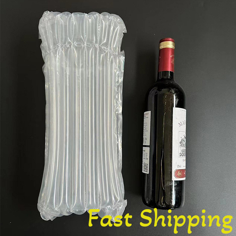 

10Pcs Thickened Wine Bottle Protector Bubble Bags Air Column Buffer Bubble Bag Roll Film Protection Inflatable Packaging Bag