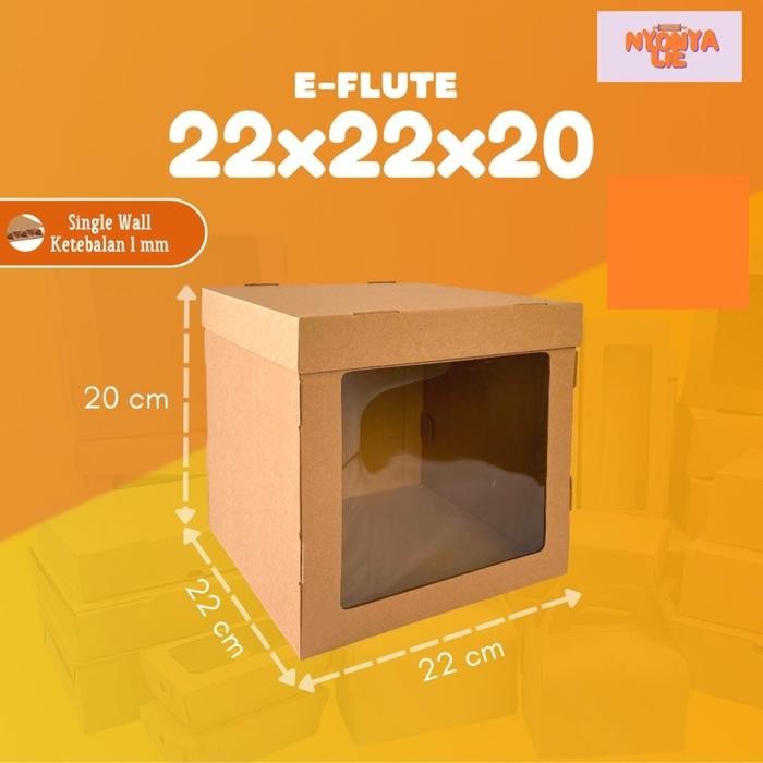 

Terbaru BKT07 22x22x20 Kotak Box Dus Tinggi E Flute Kue Tart Ulang Tahun - 2 Pcs Terlaris Tbk