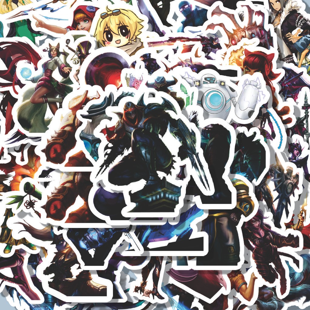 

100PCS Lucu Stiker Kartun League Of Legends Skin 8 Stiker Aesthetic Stiker Anti Air Stikers Berperekat Waterproof sticker decal buat Motor Helm Buku Journal Koper Casing HP Laptop Botol Minum Hadiah anak