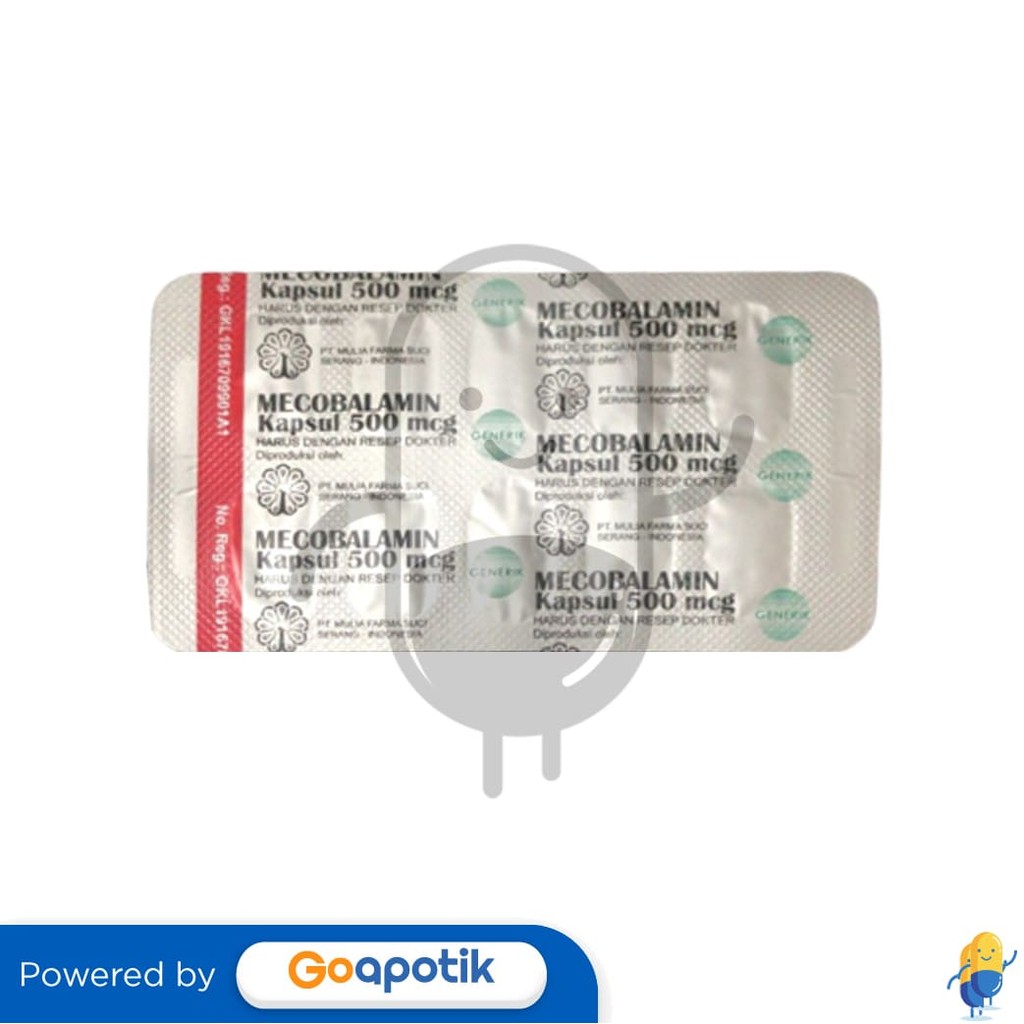 Mecobalamin Mulia 500 Mcg Strip 10 Kapsul