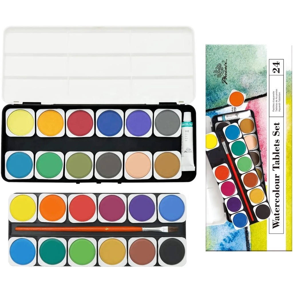 

Phoenix watercolor tablet/cat air padat 24 color
