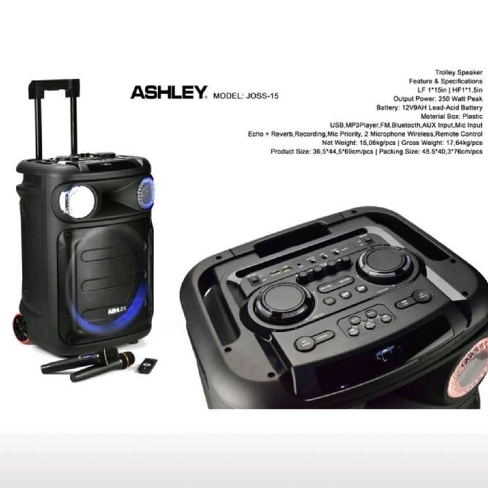 Speaker Portable Wireless  Ashley JOSS 15 Original 15 inch Bluetooth - Ashley Joss 15