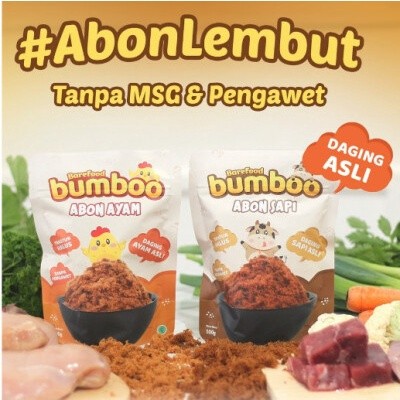 

BUMBOO Abon Asli - Abon Tekstur Lembut MPASI Si Kecil - Sumber Protein - Tanpa MSG - Tanpa Pengawet