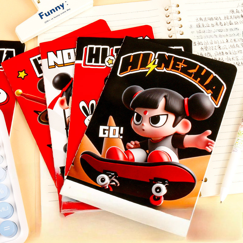 

davedesign #ST183 (1 PACK ISI 4 BUKU) BUKU TULIS ANAK SEKOLAH SIZE A5 KARAKTER NEZHA BUKU GARIS KOSONG COVER AESTHETIC NOTEBOOK BUKU TULIS CATATAN KUALITAS IMPORT ALAT TULIS SEKOLAH