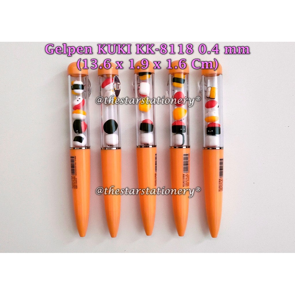 

(1 Biji) GROSIR Bolpen KUKI KK-8118 Jenga Sushi Train 0.4mm Gel Pen Black / Gelpen Kuki (1 Biji)