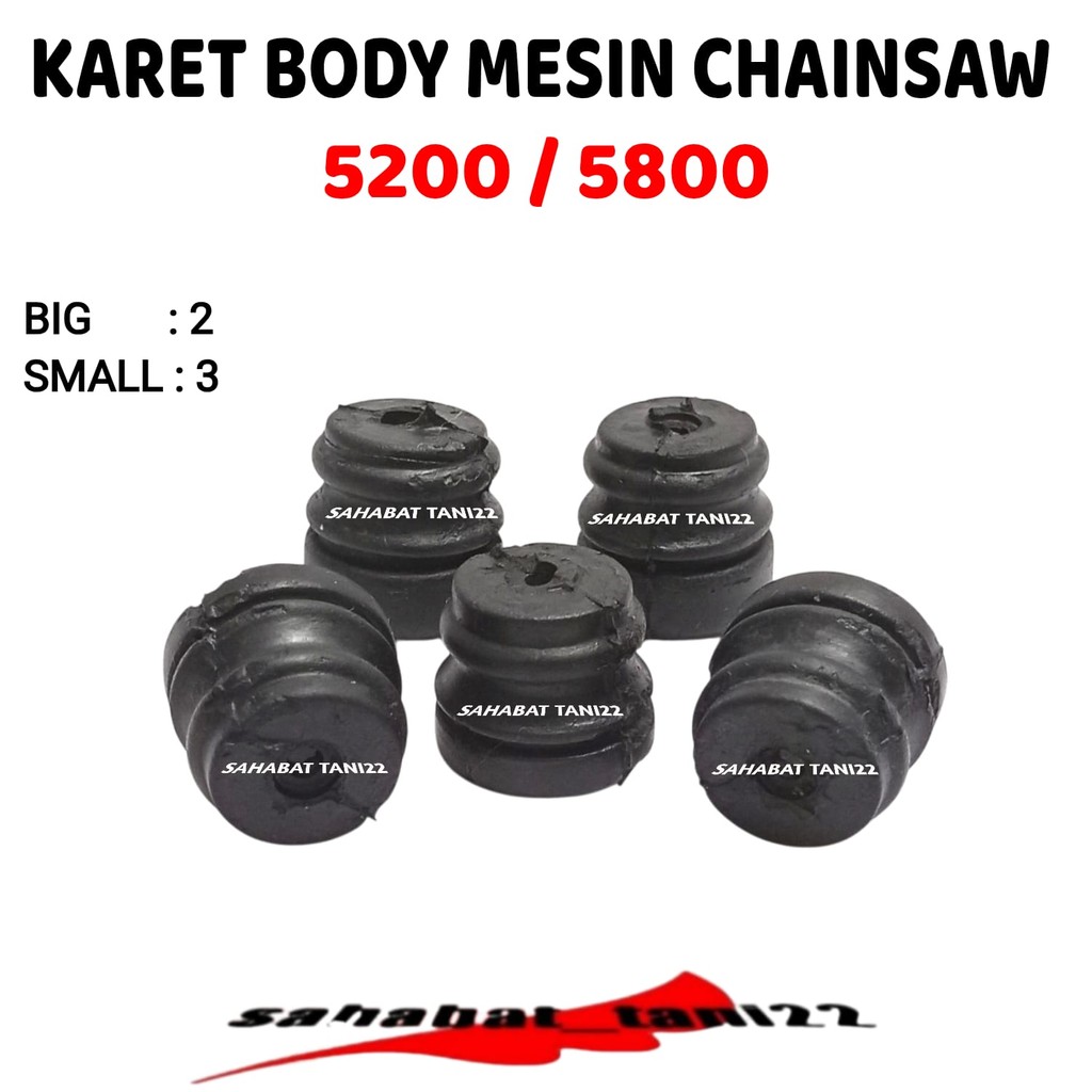 Karet Body Mesin Chainsaw Simso Senso Mini 1 SET Karet Dudukan Gergaji Mesin Chainsaw 5200 5500 5800
