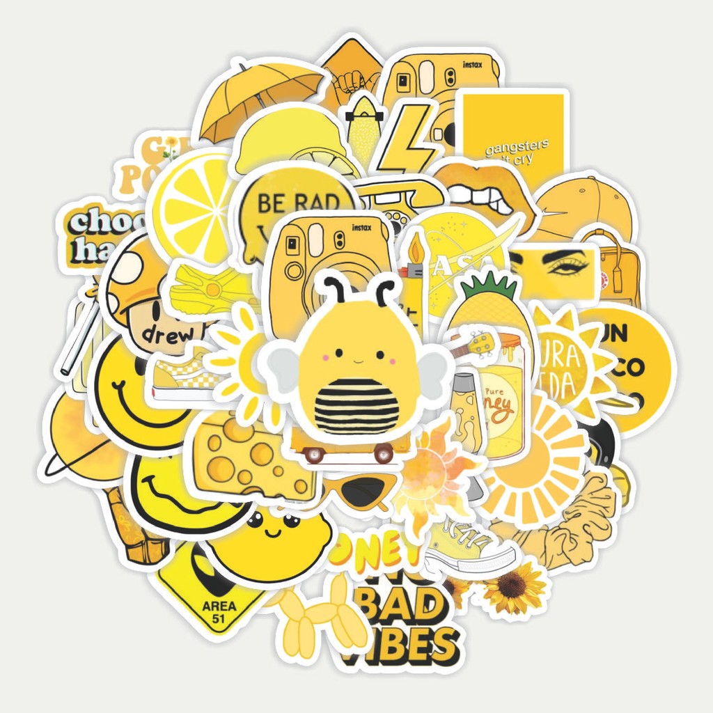 

Sticker Pack Stiker VSCO Yellow Aesthetic [VSCO Kuning Aesthetic] | Sticker TUMBLR | Stiker LAPTOP KOPER HELM