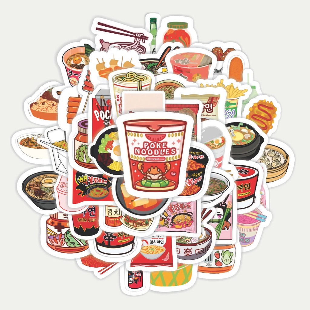 

Sticker Pack Stiker Korean Delicious Food [Makanan lezat Korea] | Sticker TUMBLR | Stiker LAPTOP KOPER HELM
