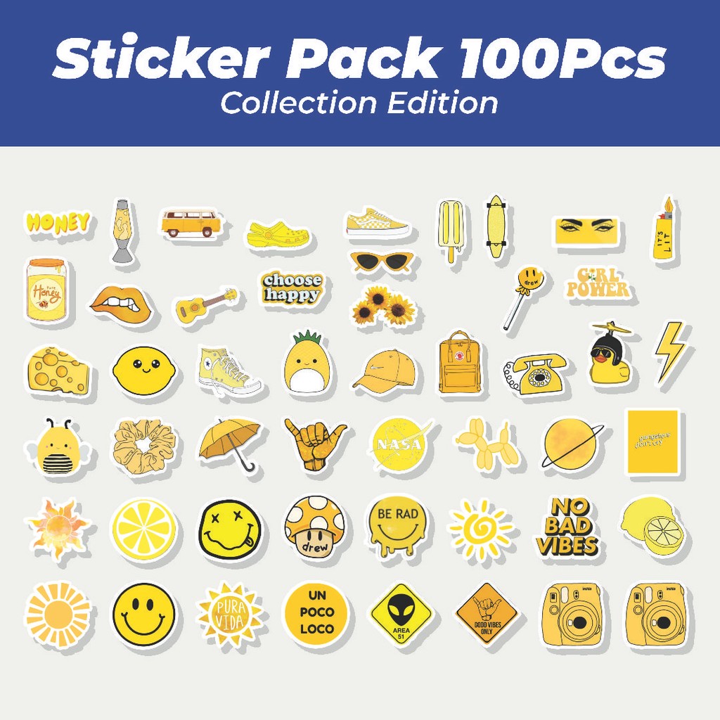 

Hot Stiker VSCO Yellow Aesthetic [VSCO Kuning Aesthetic] Lucu Anti Air Stikers Berperekat Waterproof Sticker Decal Buat Motor Helm Buku Journal Koper Casing HP Laptop Botol Minum