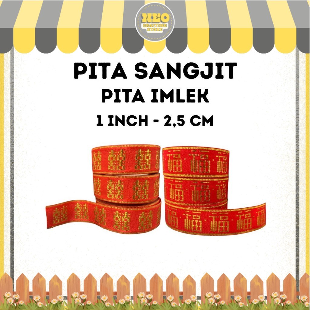 

Pita Imlek Sincia FU Shuangxi XI Sangjit Pita Wedding 1 inch (2,5 cm)