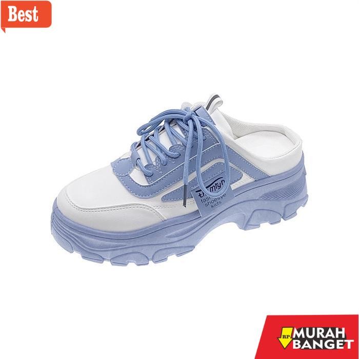 ZEALO 209 Sepatu Wanita Sneakers Premium Quality casual karet Pink Putih Shoes Sport Cewek - BIRU, 3