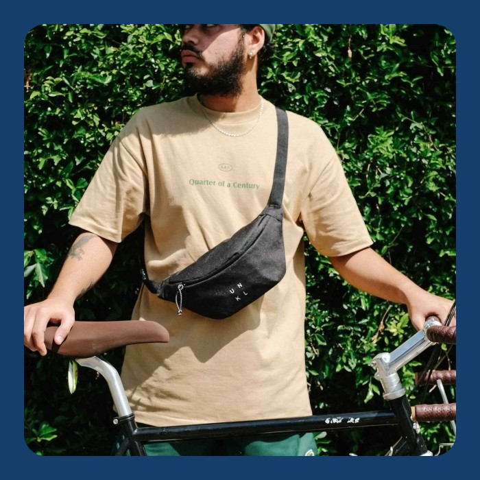 UNKL347 Tas Slingbag Cordura Tas Kecil Motif Hitam PURG